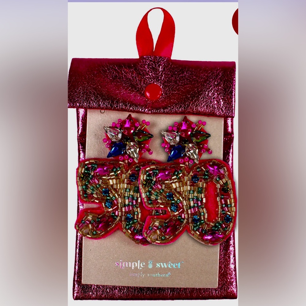 50th Birthday Earrings in Seed Bead - Simply Southern